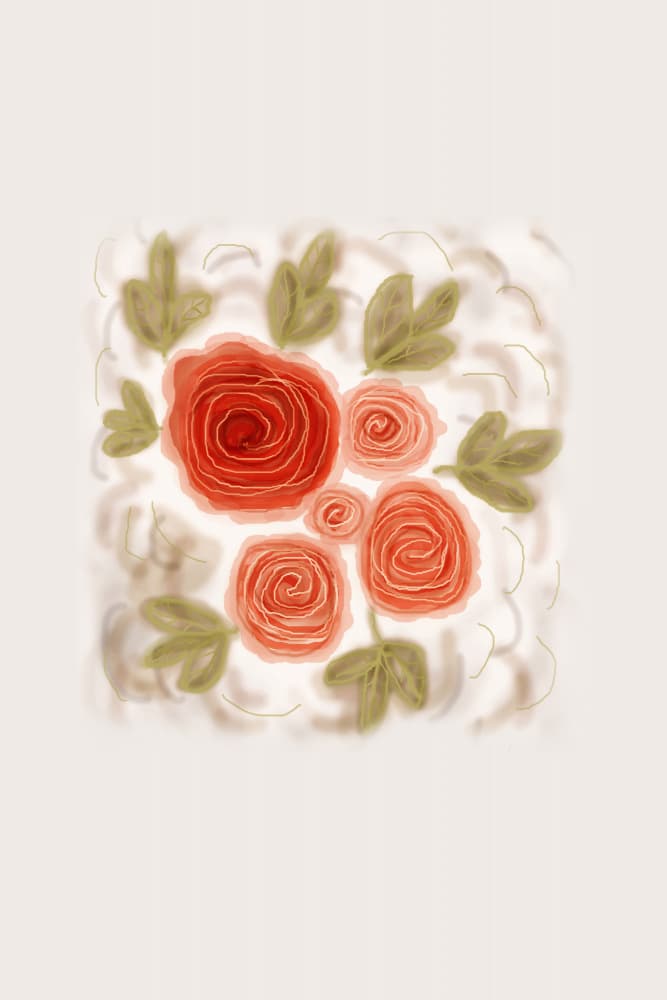 Soft Floral Roses by Christina Sillen — canvas wall art