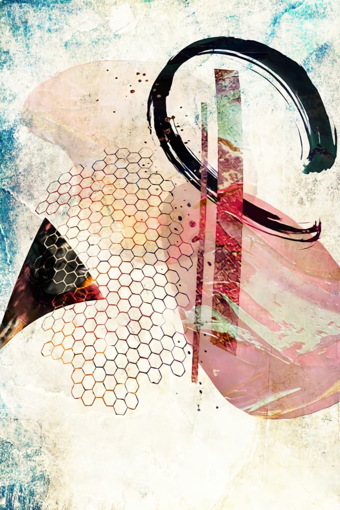 Vibrant Abstract Geometry by Rafal Kulik — canvas wall art