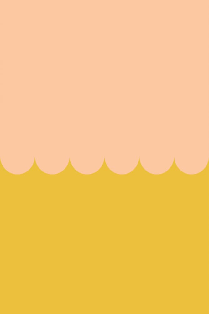 Peach Yellow Scallop Waves by Pictufy Studio — canvas wall art