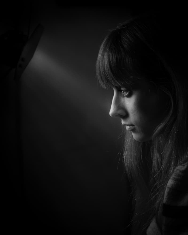 Pensive Woman in Shadow by Gerard Valckx — canvas wall art