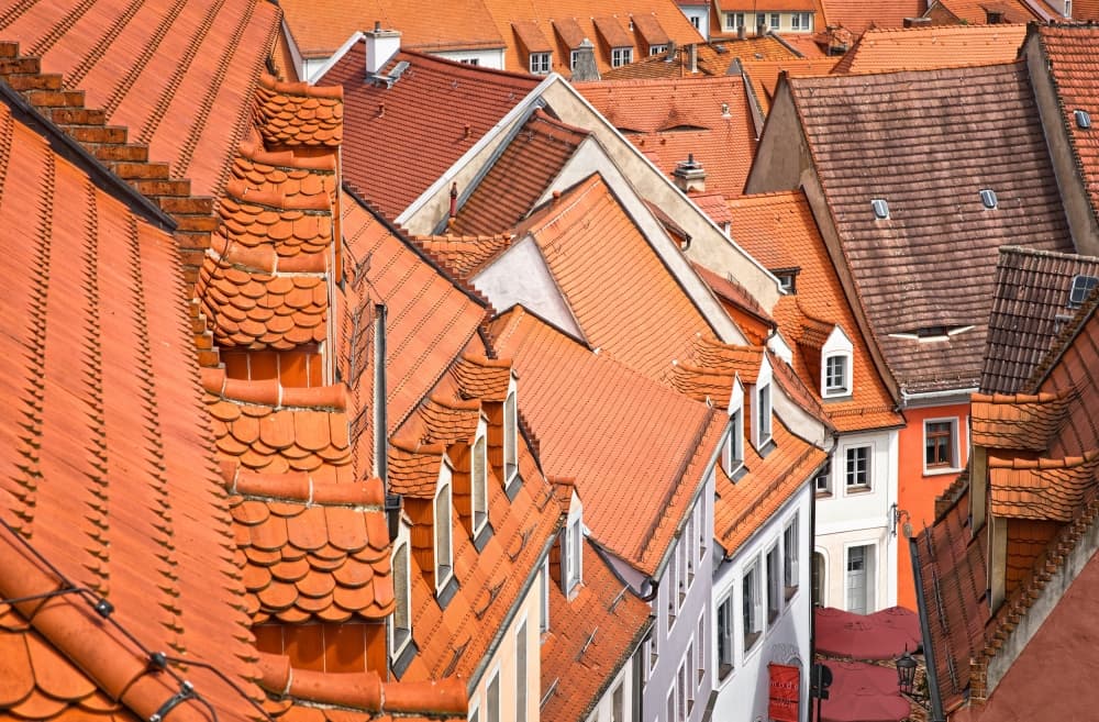 Old European Rooftops by Andreas Feldtkeller — canvas wall art