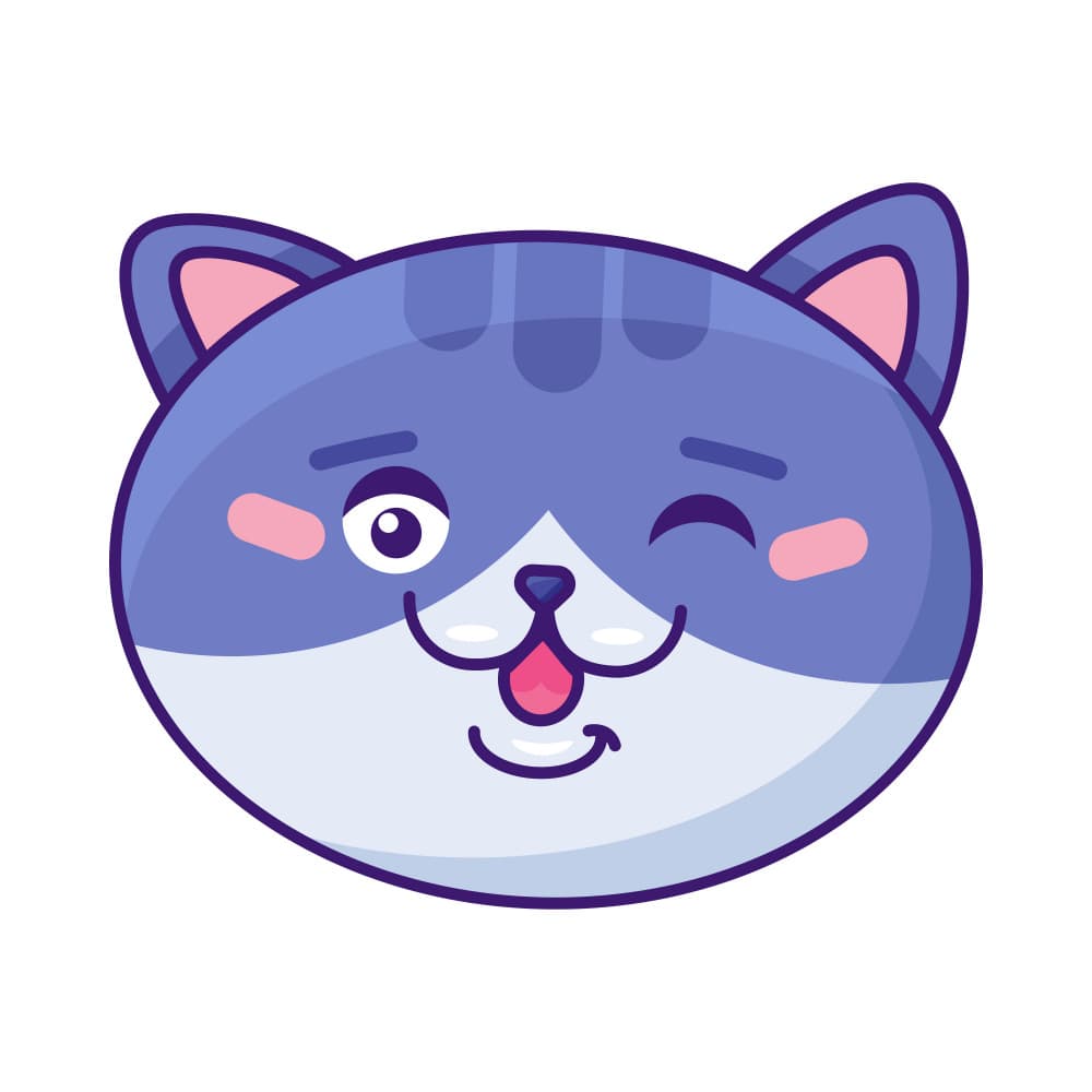 Playful Winking Cat by Marika Barsrsind — canvas wall art