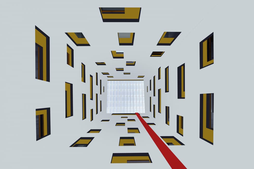 Geometric Urban Sky View by Jorge Pimenta — canvas wall art