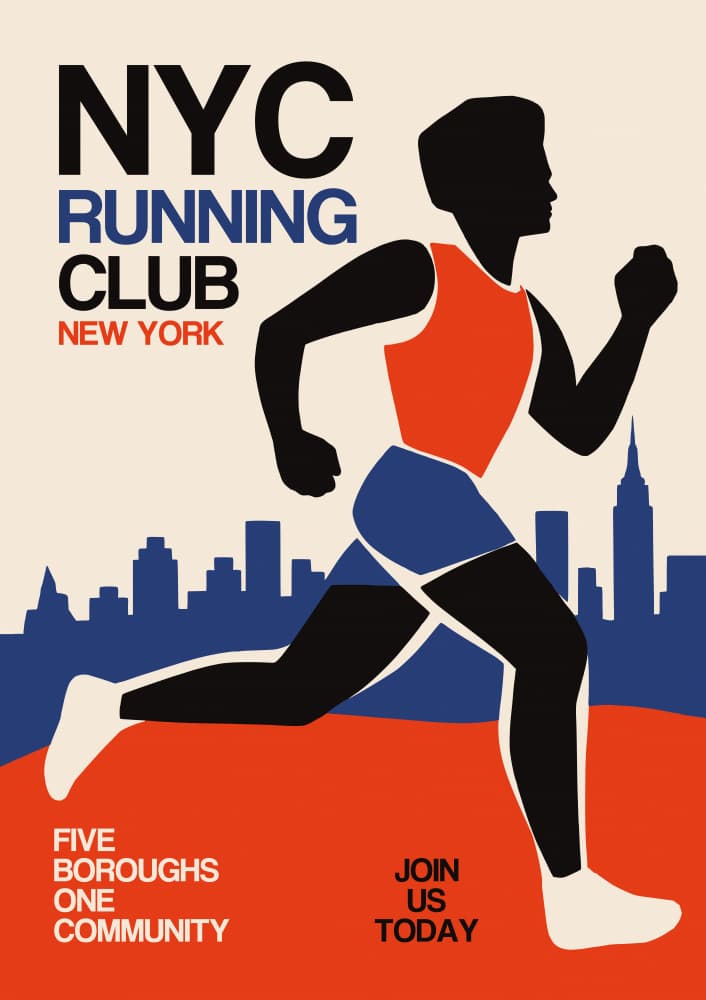 New York City Runner by Patryk Krygowski — canvas wall art