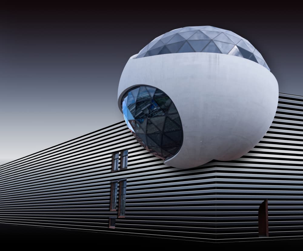 Modern Geometric Sphere by Erhard Batzdorf — canvas wall art