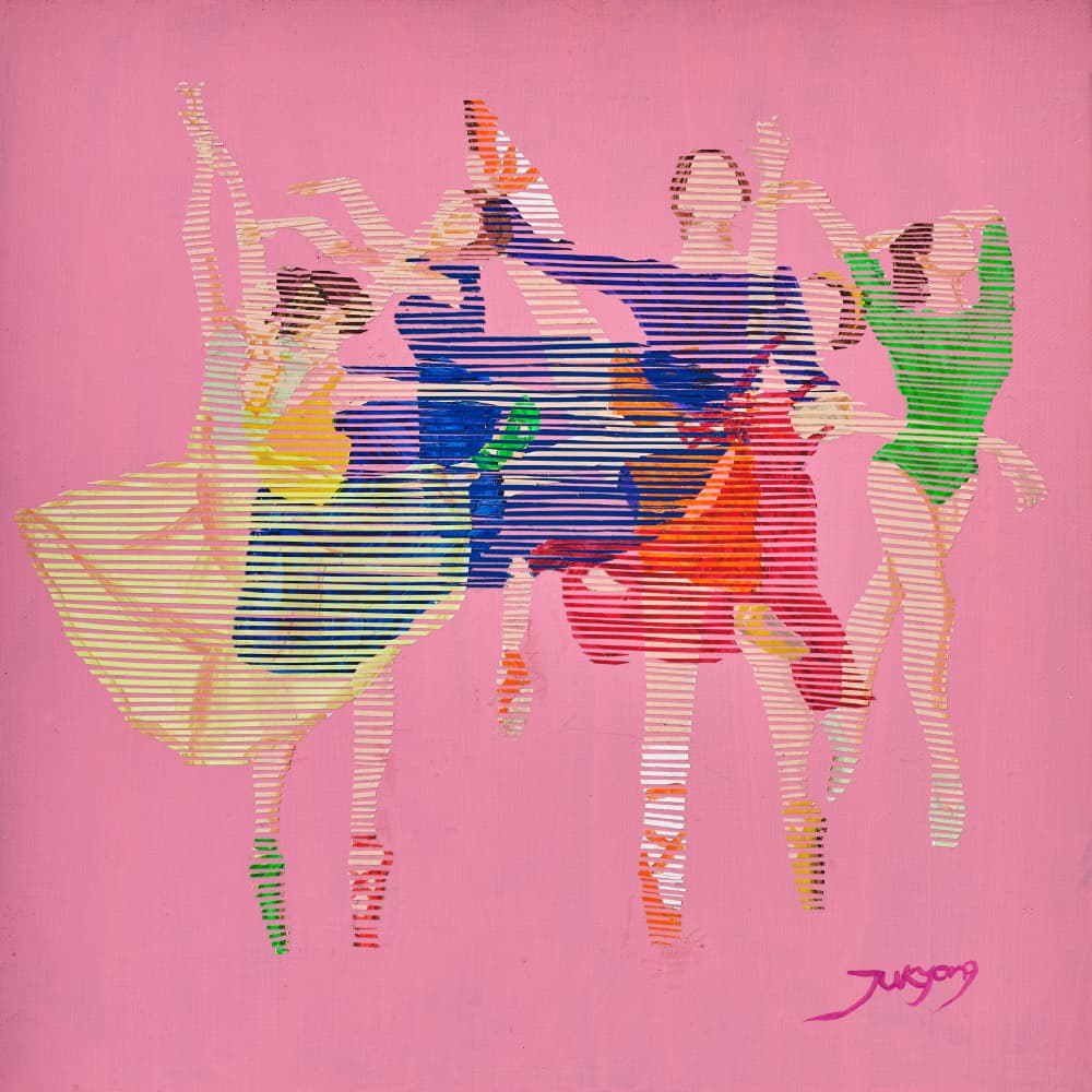 Vibrant Ballet Dancers by Jukyong Park — canvas wall art