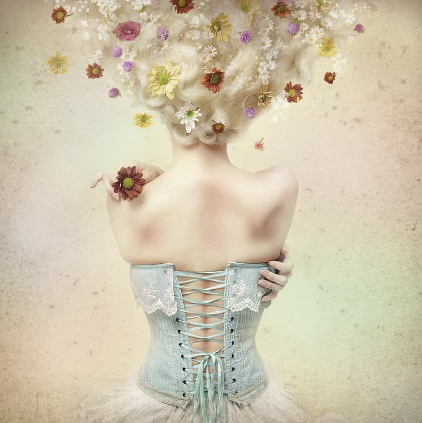Ethereal Floral Woman by Kiyo Murakami — canvas wall art