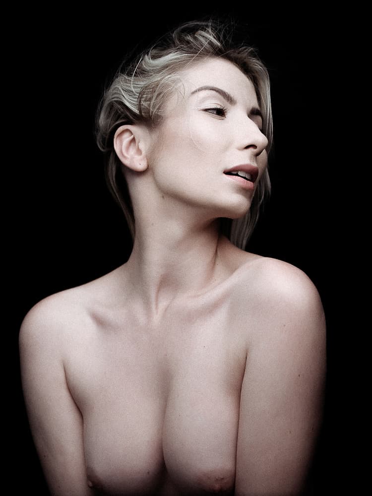 Intimate Dark Portrait by Martin Krystynek MQEP — canvas wall art