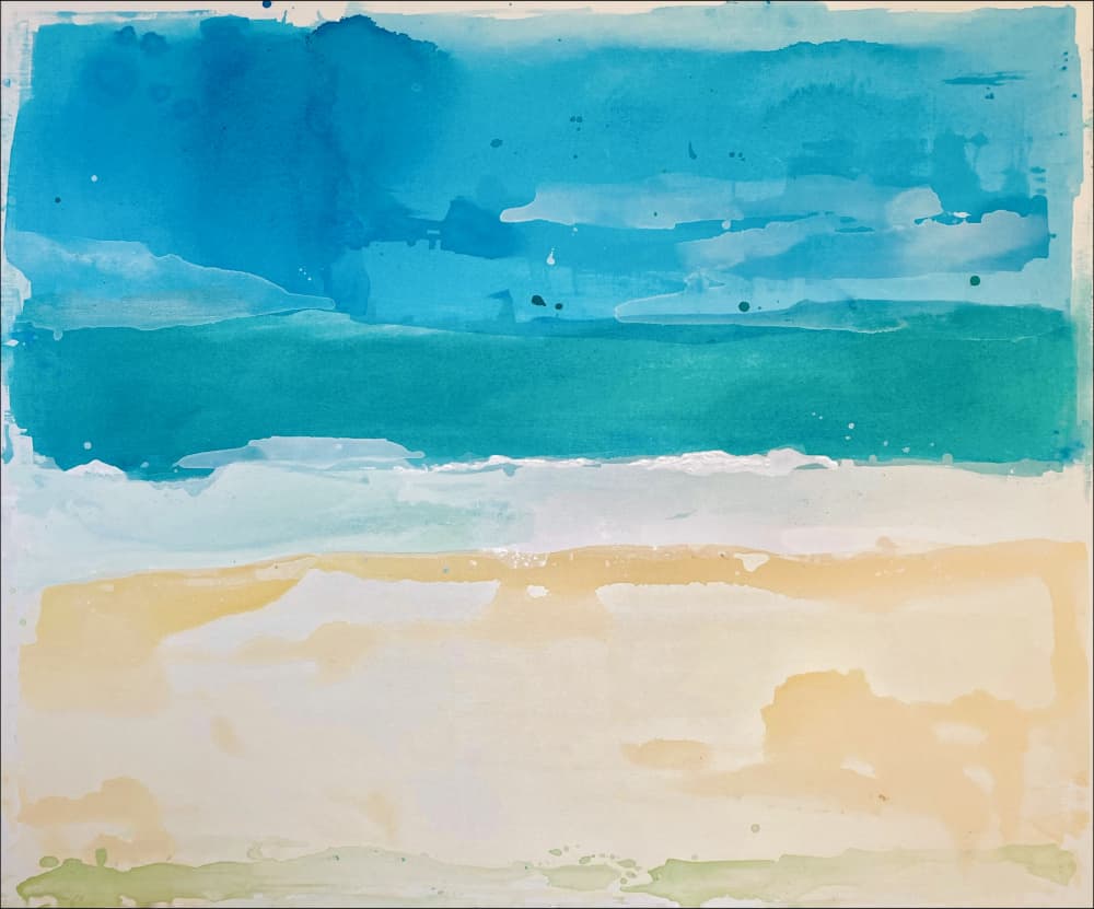 Tranquil Beach Seascape by Gustaf Tidholm — canvas wall art