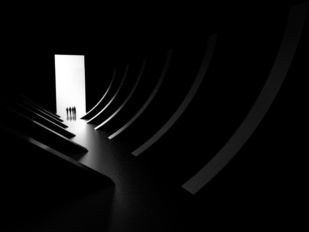 Figures Approaching Light by Antonyus Bunjamin (Abe) — canvas wall art