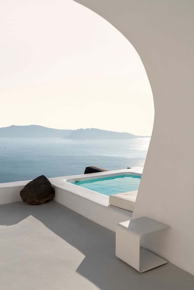 Modern Ocean View Pool by Minorstep — canvas wall art