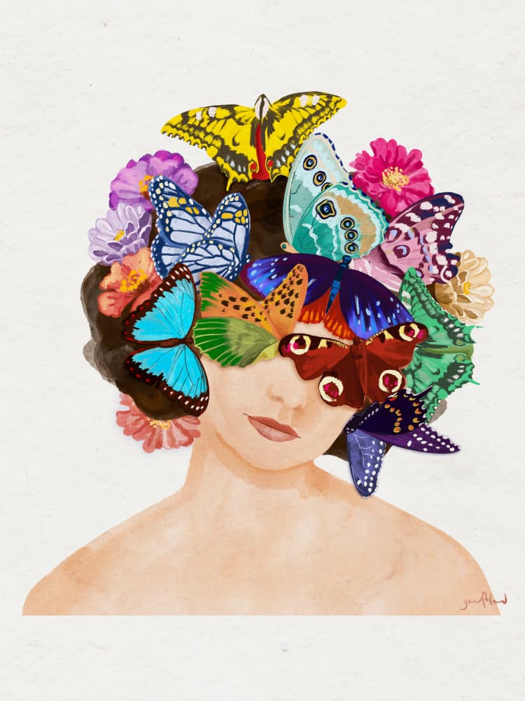 Butterfly Head by Goed Blauw — canvas wall art