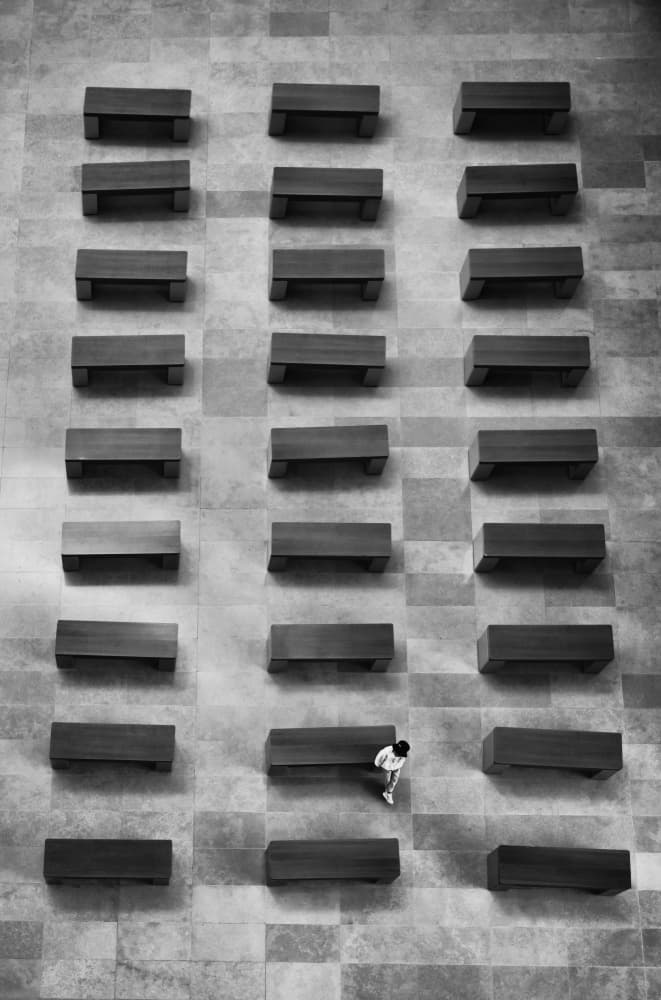Geometric Bench Pattern by Bong Goo Kang — canvas wall art