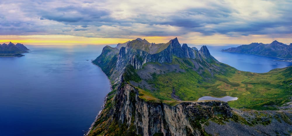 Dramatic Coastal Peaks by Jie Jin — canvas wall art