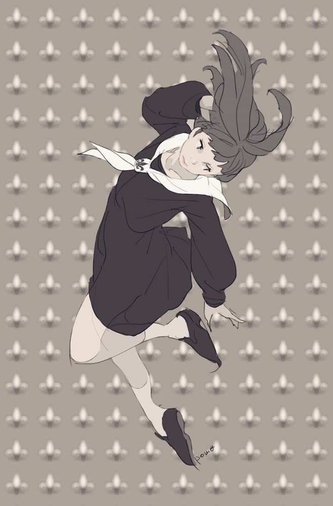 Jumping Sailor Girl by pomodorosa — canvas wall art