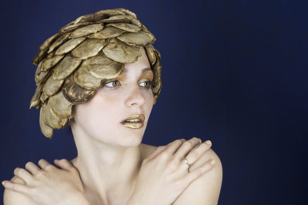 Mysterious Golden Portrait by Michael Allmaier — canvas wall art