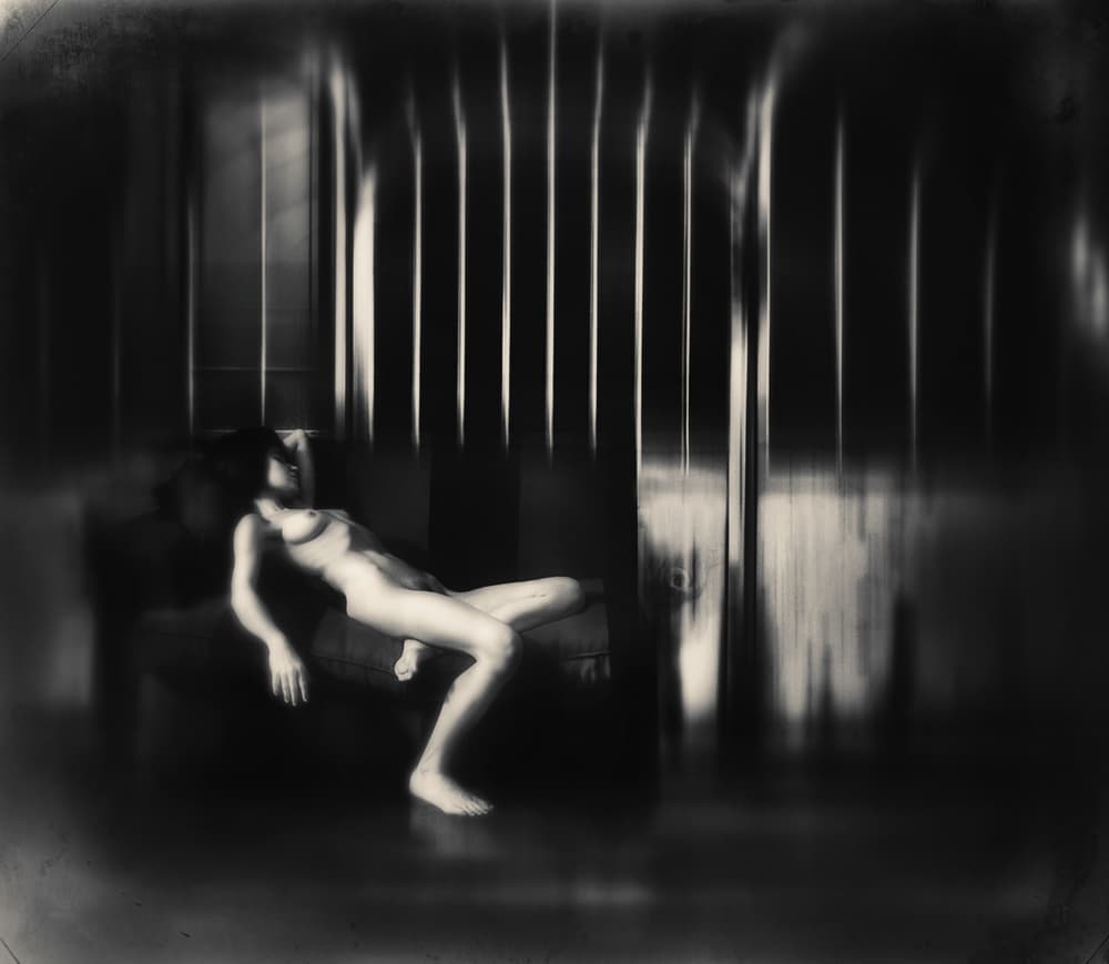 Nude Woman In Shadows by Holger Droste — canvas wall art