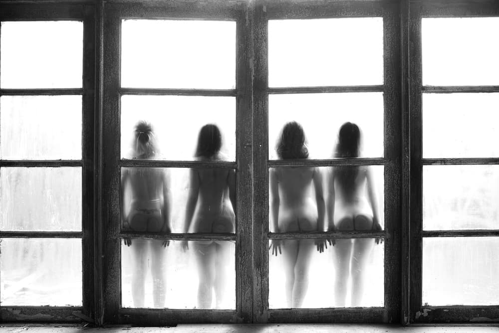 Blurred Window Figures by Thanakorn Chai Telan — canvas wall art