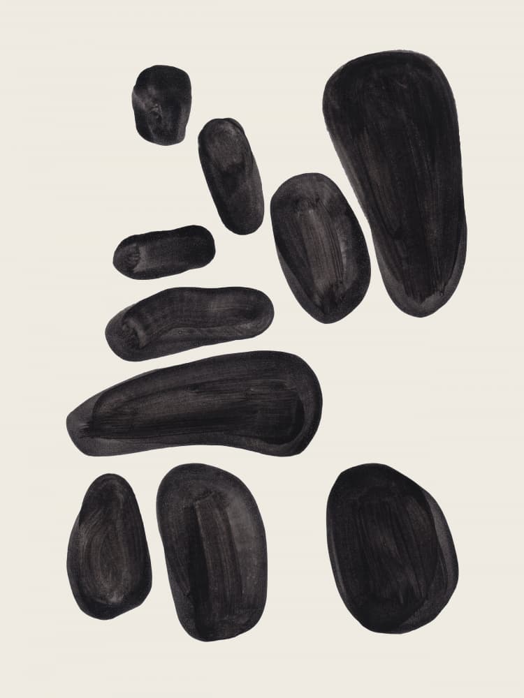 Organic Black Shapes by Ejaaz Haniff — canvas wall art