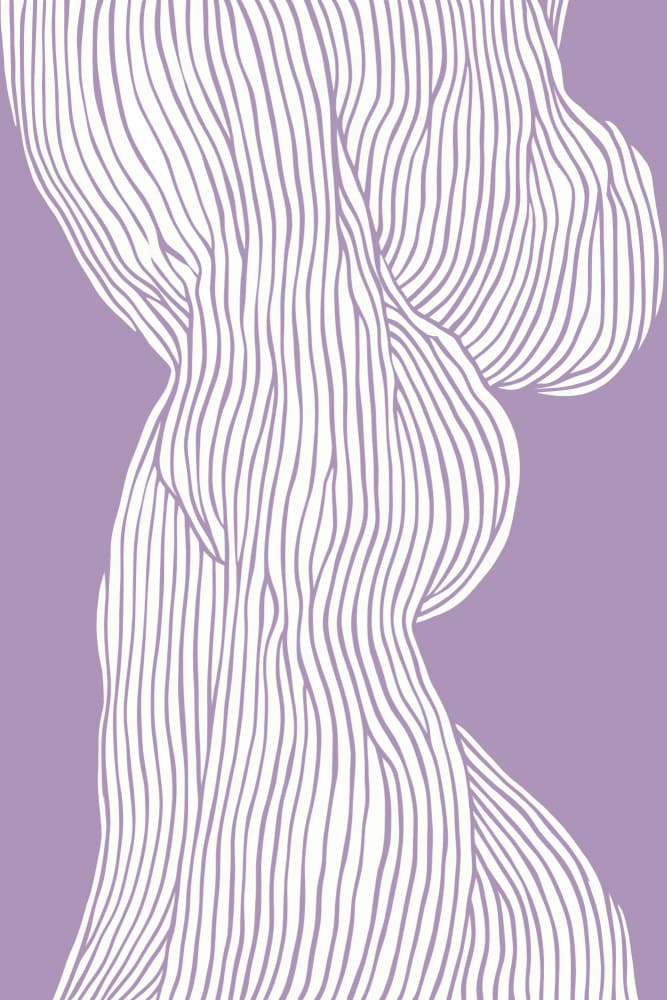 Curved Lines Flow by Treechild — canvas wall art