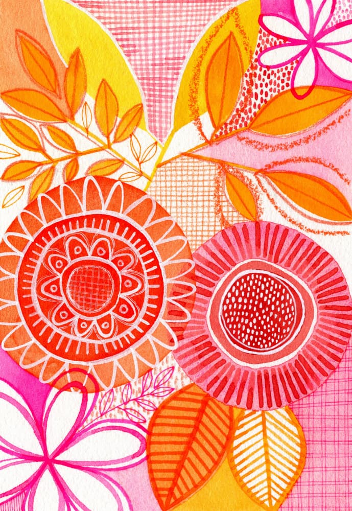 Joyful Abstract Flowers