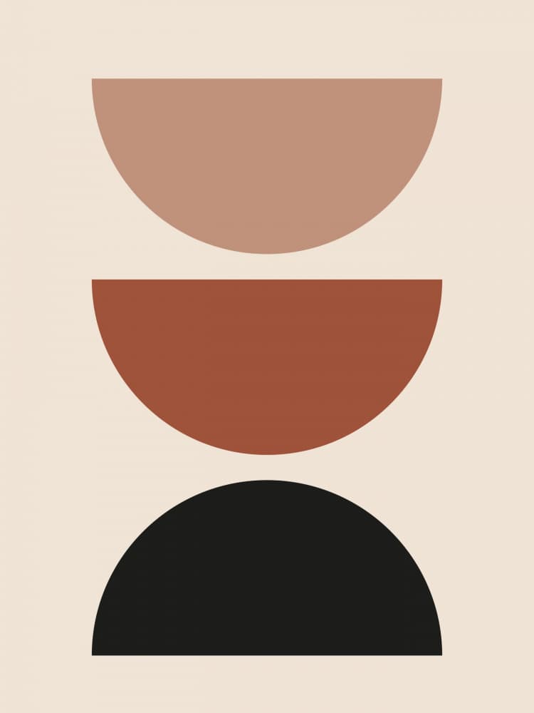 Earthy Abstract Semicircles by Jolly and Dash — canvas wall art