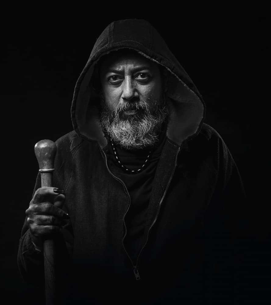 Mysterious Hooded Man by PARTHA BHATTACHARYYA — canvas wall art