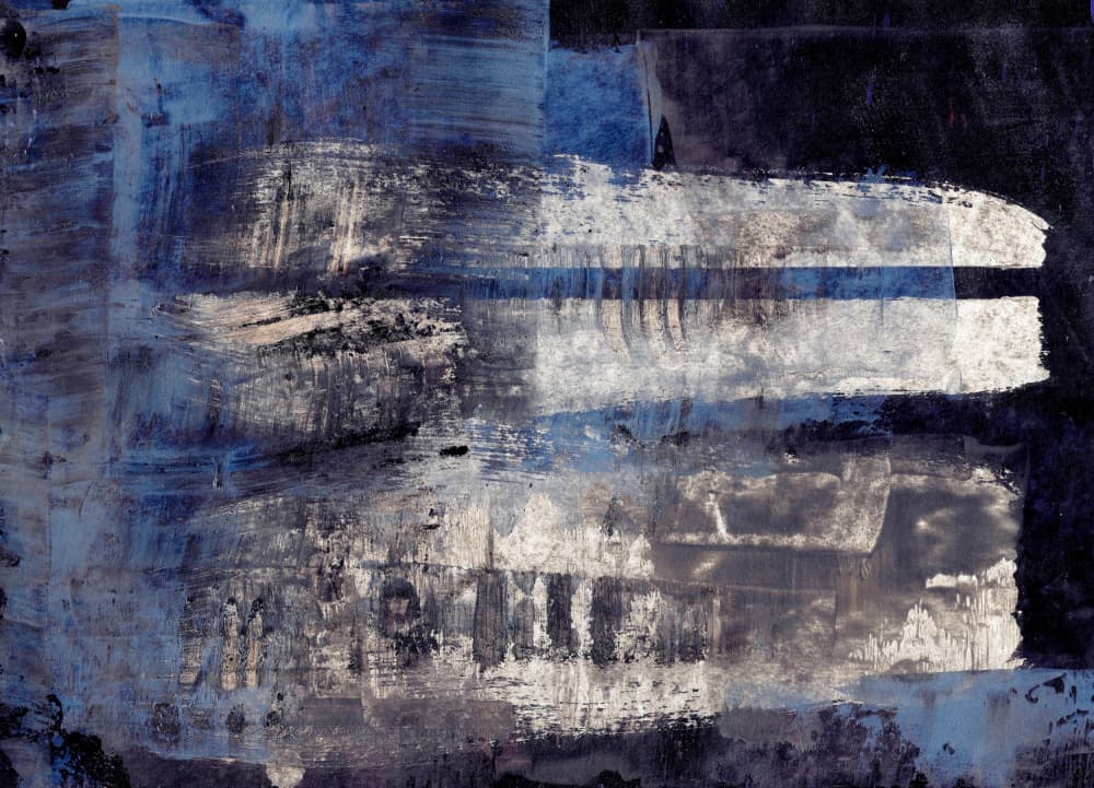 Indigo Brushstroke Layers by Annick — canvas wall art