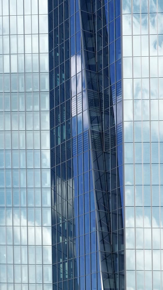 Blue Glass Skyscraper by Dorothee Lieb — canvas wall art