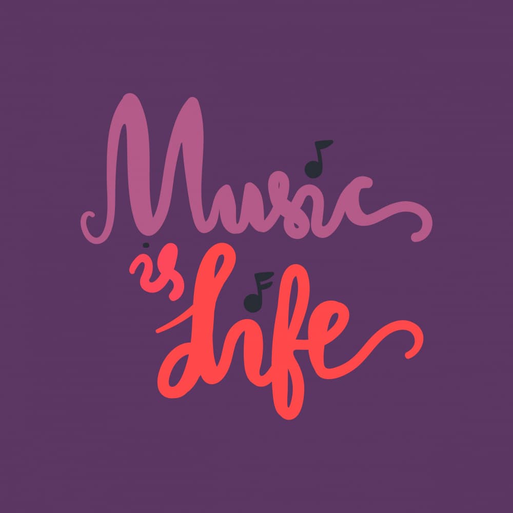 Music Is Life Quote by Marika Barsrsind — canvas wall art