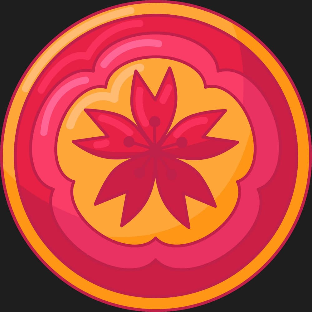 Vibrant Floral Emblem by Marika Barsrsind — canvas wall art