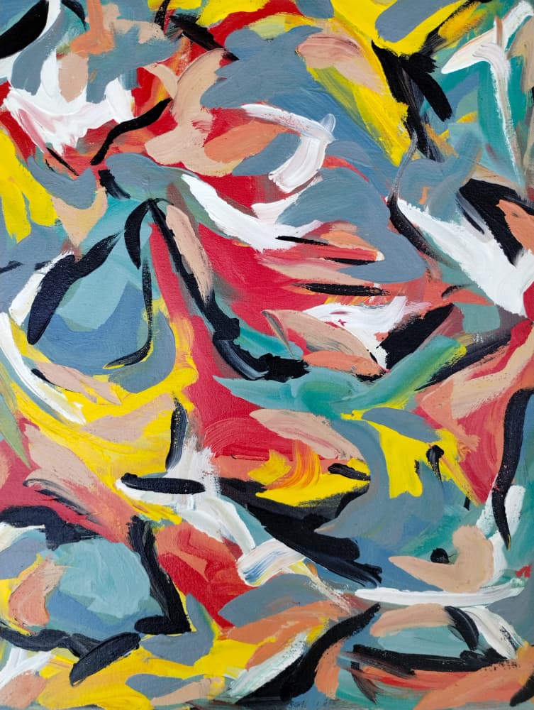 Vibrant Abstract Movement by Michael Cross — canvas wall art
