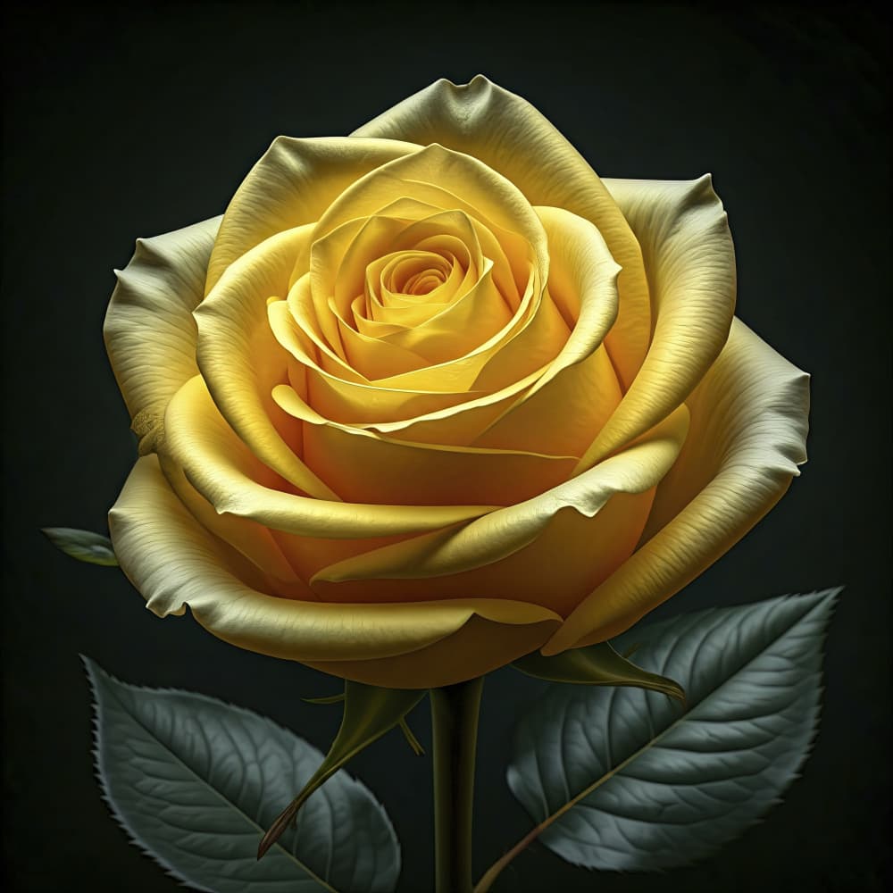 Elegant Yellow Rose by engin akyurt — canvas wall art
