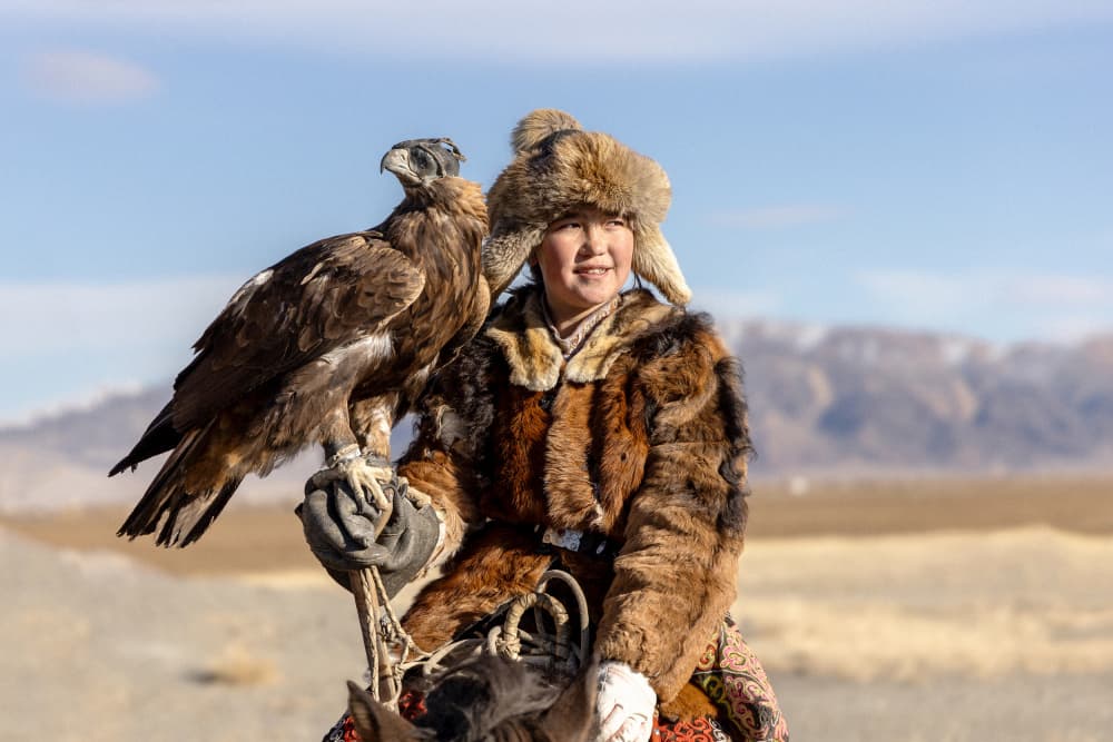 Kazakh Eagle Hunter by ADIREK M — canvas wall art