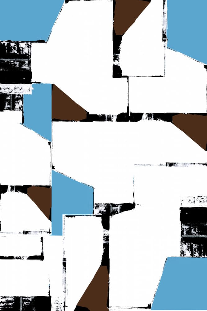 Fragmented Color Blocks by cartissi — canvas wall art