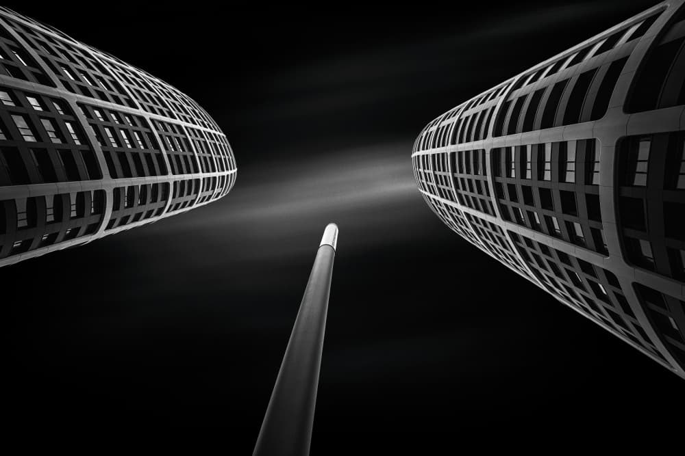 Urban Grid Perspective by Karol Važan — canvas wall art