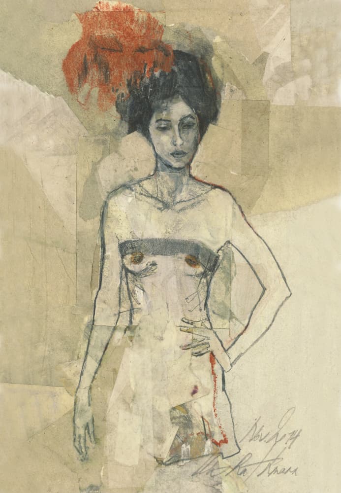 Abstract Woman Portrait by Ute Rathmann — canvas wall art