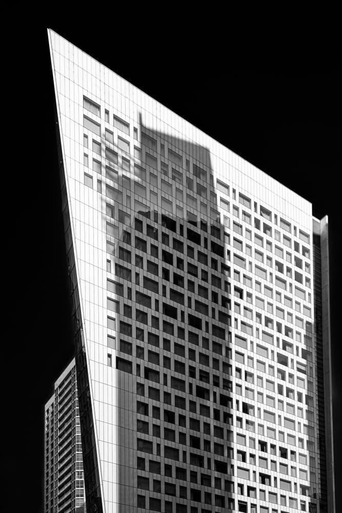 Modern Shadowed Tower by Bruno Flour — canvas wall art