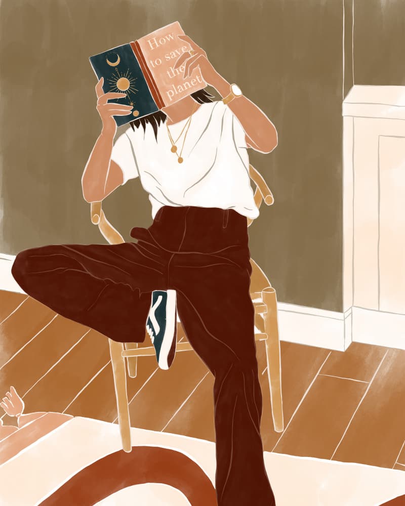 Reading For The Planet by Ivy Green Illustrations — canvas wall art