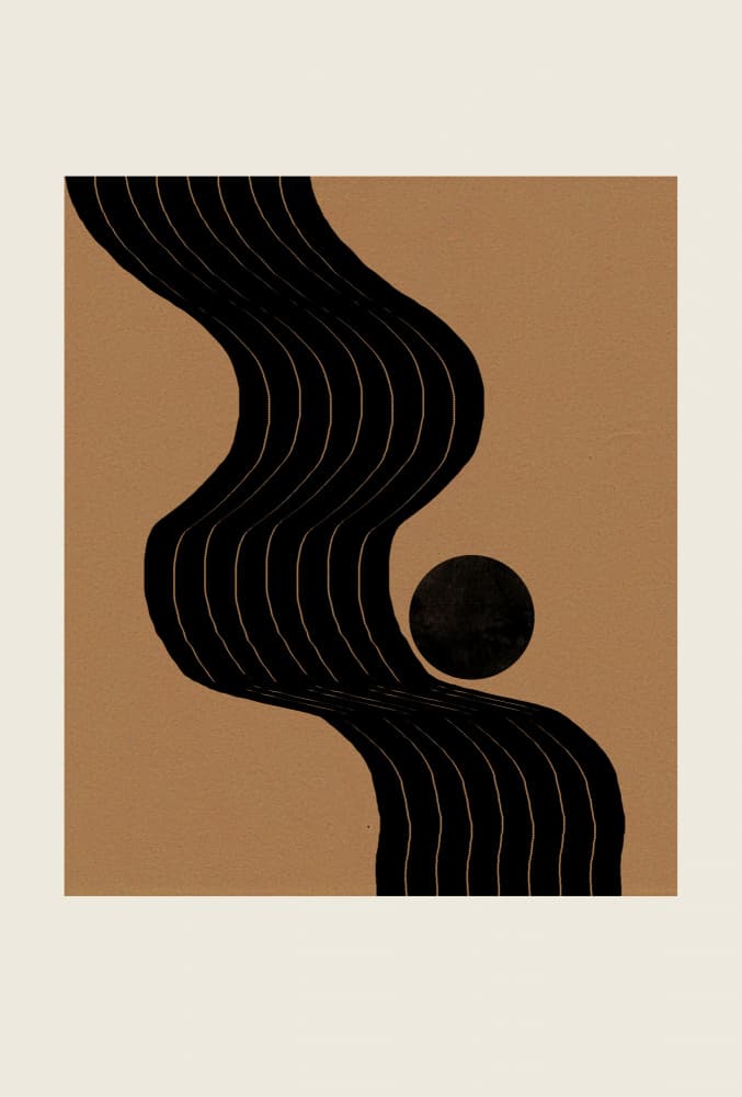 Curved Path Harmony by THE MIUUS STUDIO — canvas wall art