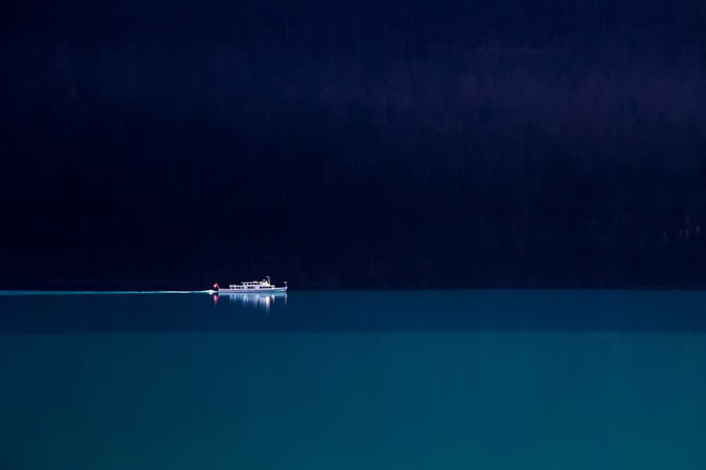 Night Lake Crossing by Jrmgard Sonderer — canvas wall art
