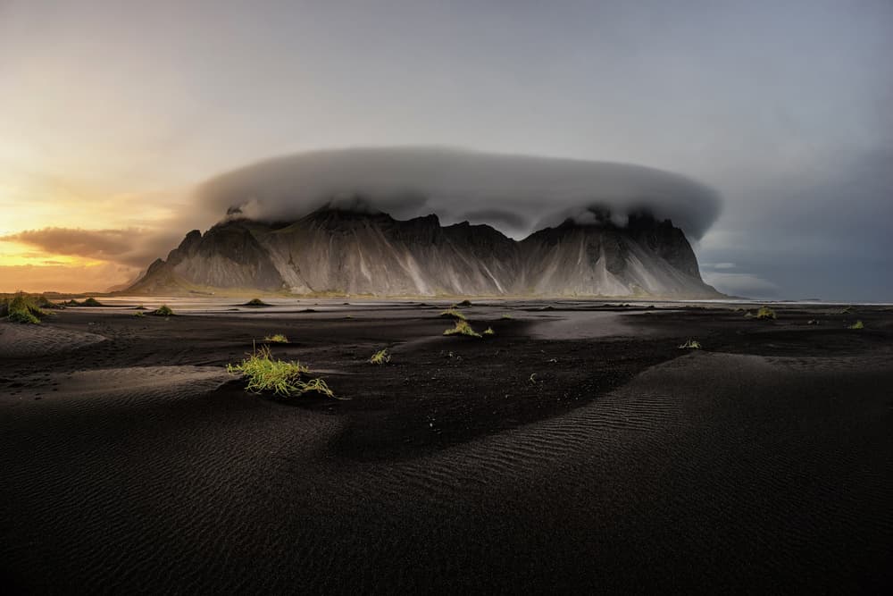 Cloud-Capped Mountain Sunset by Ronny Olsson — canvas wall art