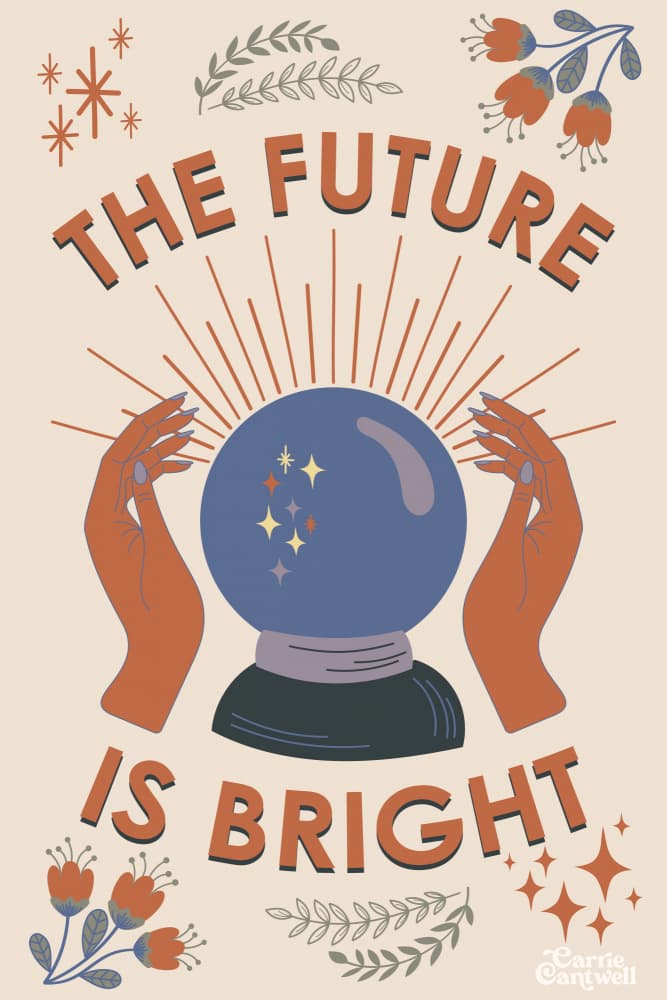 The Future is Bright by Carrie Cantwell — canvas wall art