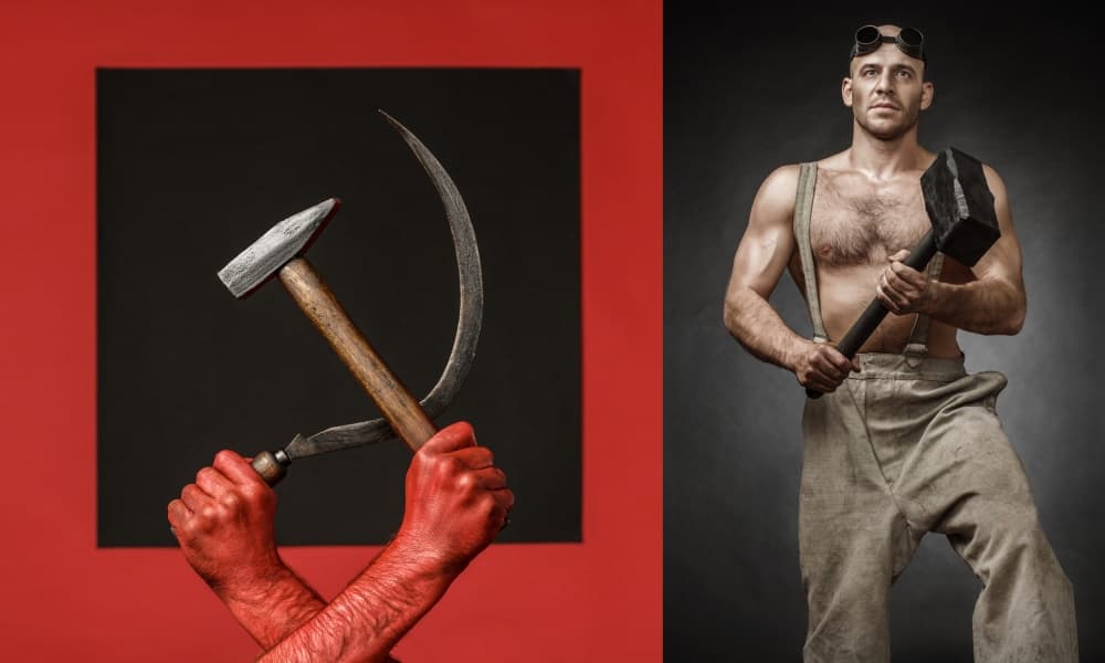 Hammer Sickle Worker by Photographer — canvas wall art