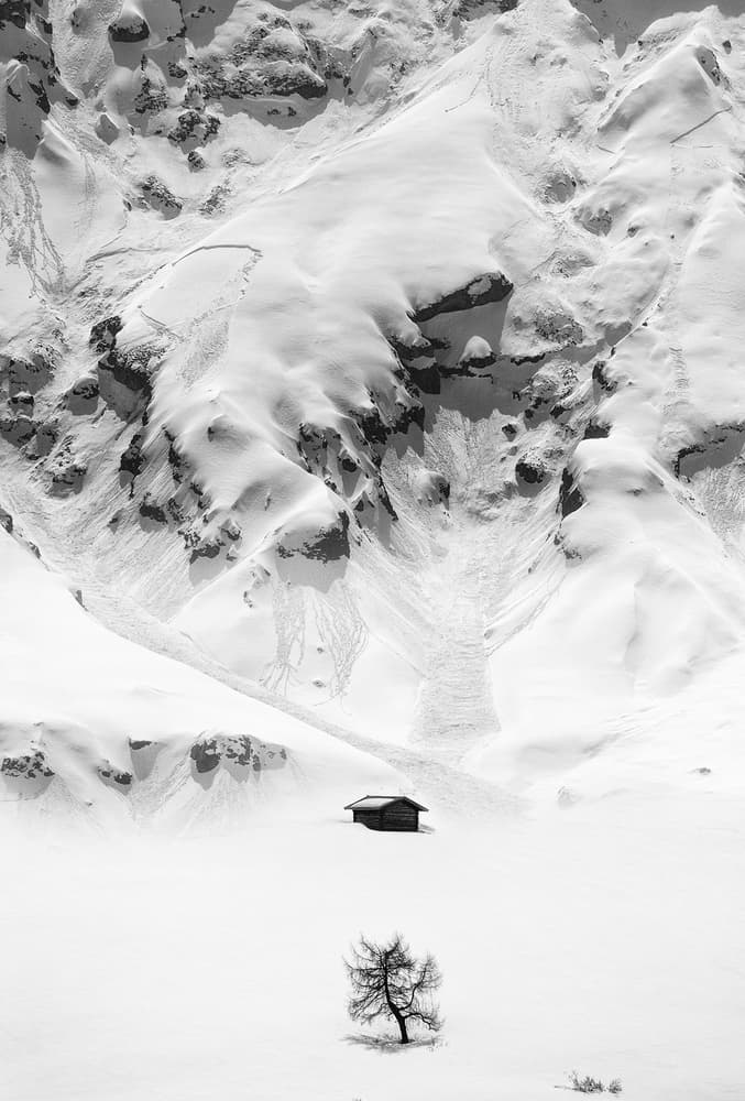 Snowy Mountain Solitude by swapnil deshpande — canvas wall art
