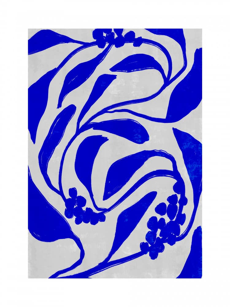 Blue Swirls Alive by Treechild — canvas wall art
