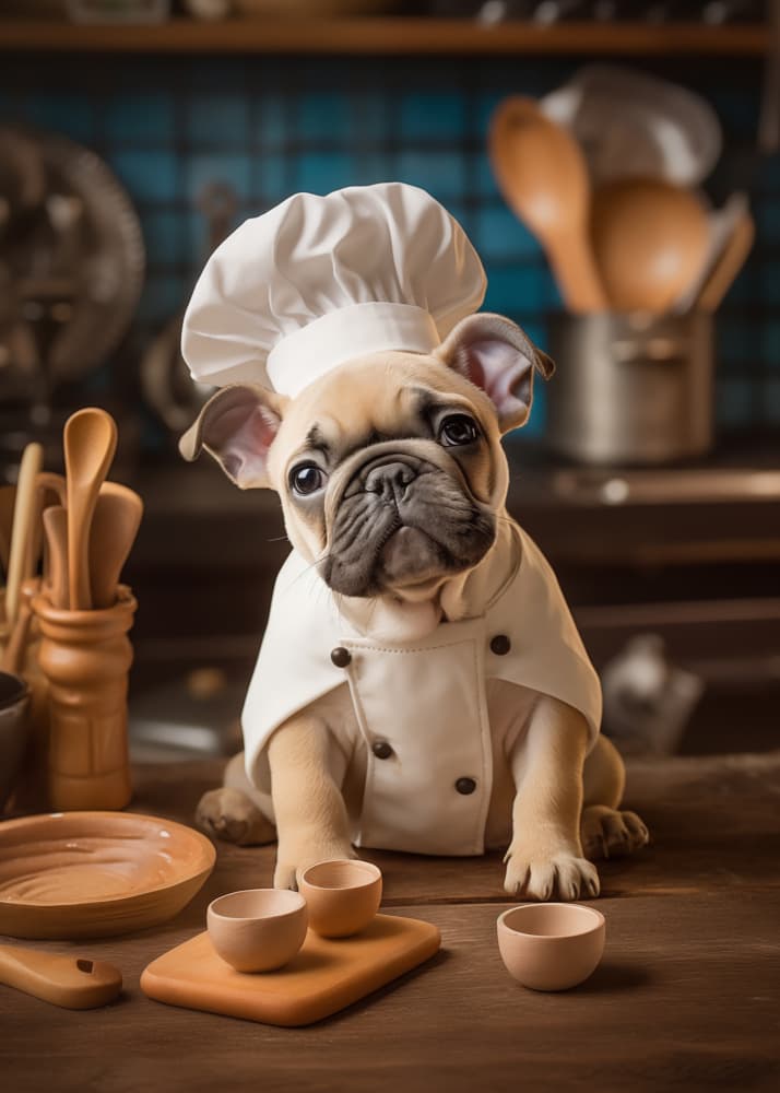 Little Chef Puppy by Andreas Magnusson — canvas wall art