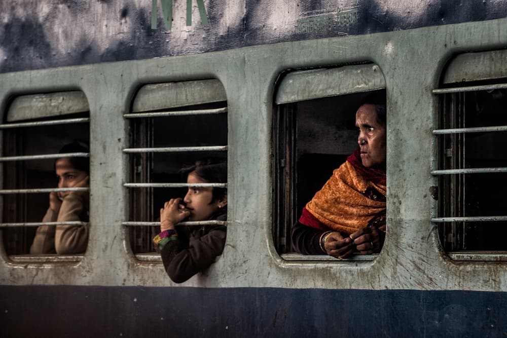 Train Window Gazers by Pavol Stranak — canvas wall art