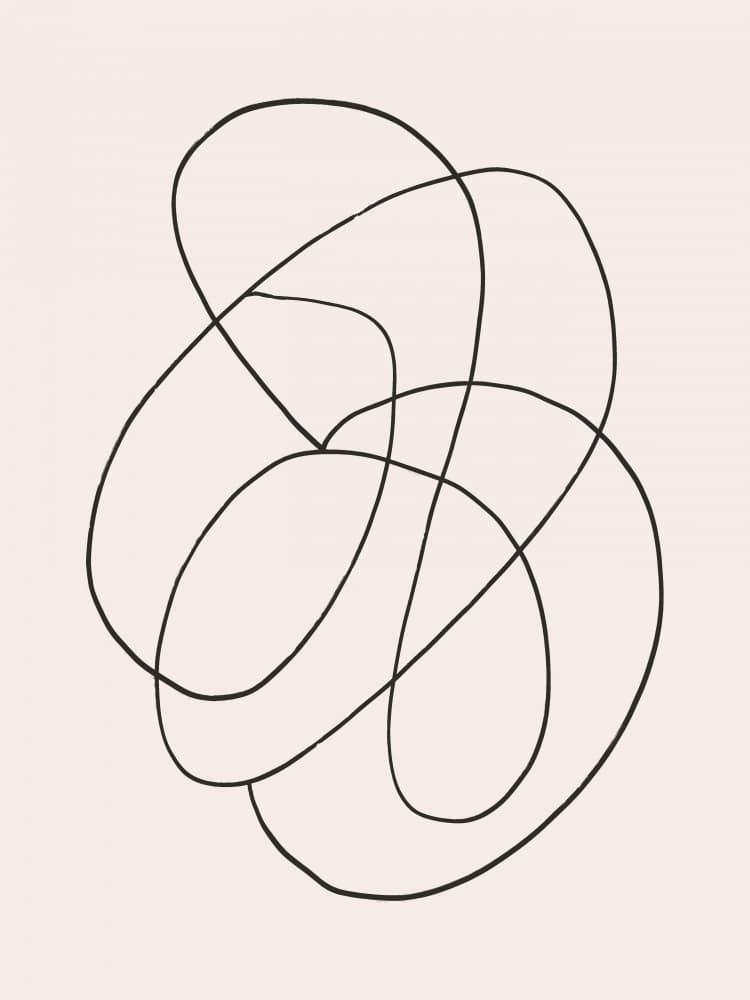 Flowing Abstract Lines by Little Dean — canvas wall art