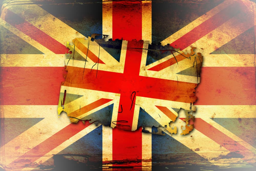 Distressed British Flag Map by Rafal Kulik — canvas wall art